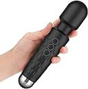 ERHETUS Waterproof Rechargeable Battery Powered Personal Body Massager for Women | Cordless Handheld Wand Vibrate Machine with 20 Vibration Modes,8 Speed Patterns, for Pain Relief Massage, Multicolor