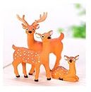 Moira Deer Family Miniature Decoration for Plants, Terrariums, Doll Houses, Fairy Gardens Deer (Resin, Multicolour),X-Small