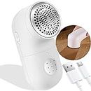 Garstor Fabric Shaver, Electric Lint Remover, 2.0 USB Rechargeable Fabric Defuzzer, Reusable Cordless Sweater Shaver can be Used Anywhere (2.0 Pro, White)
