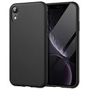 JETech Silicone Case for iPhone XR, 6.1-Inch, Silky-Soft Touch Full-Body Protective Case, Shockproof Cover with Microfiber Lining (Black)