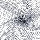 Pllieay 29.5 X 59 Inch Gray Mesh Fabric Slightly Stretchy for Backpack Pocket and Straps, Netting Clothes, Netting Bag Shopping Bag