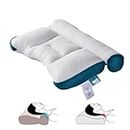 NOTRYA Cervical Support Comfortable Goose Down Pillow, Sleep Enhancing Cervical Support Comfort Goose Down Pillow, Memory Foam Pillow for Ergonomic Cervical (Blue)