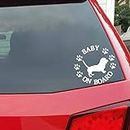 15.2CM*14.1CM BABY ON BOARD Basset Hound Dog Car Sticker Vinyl Decal(2 pezzi)