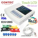 EC CONTEC Digital Automatico ECG a 12 canali Elettrocardiografo, Software, Touch