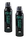 Nike Unisex Urbanite Spicy Road Man Liquid Fresh Scent Deodorant Pack Of 2 (200Ml Each)