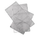 MKLHAVB Grill Barbecue Stainless Steel Mat Net Grid Shape Rectangle Grill Grilling Mesh Net Outdoor Cooking Accessories Barbecue Tools BBQ Tools Grille pour Barbecue Camping (Color : S)