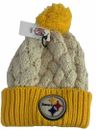 NFL Team Shop Pittsburgh Steelers Gorra Tejida por Cable Sombrero Gorro Fan Gear Amarillo Nuevo con Etiquetas