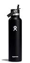 Hydro Flask 24 oz Standard Mouth Flex Straw Cap - Stainless Steel Reusable Water Bottle - Vacuum Insulated, Dishwasher Safe, BPA-Free, Non-Toxic