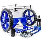 FULLET Cooler Wheel Kit for Yeti & RTIC Cooler Carts - 12 Inch Wheels & Ratchet Straps for Coleman Ice Chest – Universal Heavy Duty RTIC/Igloo Wheel Kit with Cooler Accessories for Camping & Beach