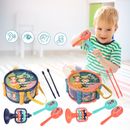 Children Drum Toys Toddler Musical Instruments Shakers Percussion Tambourine Set