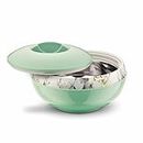 Asian Venus Inner Steel Casserole, 2500 ml, Green |PU Insulated| BPA Free | Odour Proof| Food Grade | Easy to Carry | Easy to Store | Ideal for Chapatti | Roti | Serving Casserole