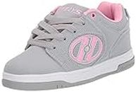 HEELYS Voyager Tennis Shoe, Grey/Light Pink, 3 Big Kid