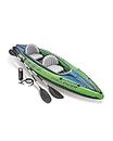 INTEX 68306EP Challenger K2 Inflatable Kayak Set: Includes Deluxe 86in Aluminum Oars and High-Output Pump – Adjustable Seat with Backrest – Removable Skeg – 2-Person – 400lb Weight Capacity