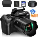 4k Digital Cameras for Photography&Video,64MP WiFi Touch,32GB SD 3000mAH Battery