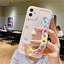 JiuWang Coque pour iPhone 11 avec Chaîne Colorée, Etui Housse iPhone 11 Case Design Originale Motif 3D Cute Kawaii pour Femme Fille