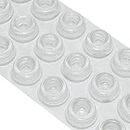 UNIQUELLA Pack of 70 Heavy Quality Round Furniture Pads Feet Glides Sliders Carpet Saver Floor Protection for Chair Leg Caps Non Slip White Buffer Mounting Screw Included.