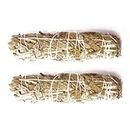 ESSENCIO SHOP White Sage Bundles for Smudging Sticks (6 Inches) - 2 Pieces of 27-33 Grams Each for Removing Negativity from House, Shop & Office| Strong Evil Eye Removal