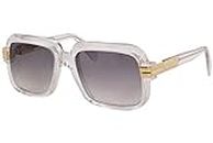 Cazal 607 Sunglasses, Crystal Frame/Grey Gradient Lens, 56mm