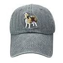 NVJUI JUFOPL Men's & Women's Cute Dog Mom & Dog Dad Baseball Cap Vintage Washed Funny Hat, Prideful Beagle - Gray, One size