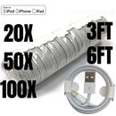 Wholesale Bulk 3/6Ft Charging Cable USB Cord For Apple iPhone 11 8 X Charger Lot