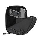 ProCase Concealed Gun Pouch, Multipurpose Carry Pistol Holster Fanny Pack Waist Bag for Handgun with Belt Loops -Medium, Black