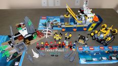 Lego City Deep Sea Exploration Vessel 60095 & 60092 Manuals Minifigs 90%  Comple