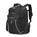 SWISSGEAR SWA9855 Carry-On Backpack with Waterproof Laptop/Tablet Section - Fits 15.6-Inch to 17.3-Inch Laptops in The Bag , Black
