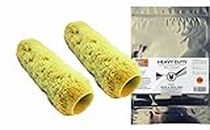 Big Dawg Heavy Duty Paint Roller Sleeves 2-Pack 9 x 1.75" Inch - Comes with Save and Seal Bag. for Rough & Extremely Rough Surfaces, Masonry, Timber, Artex, Tapered Edge Roller, Exterior & Interior