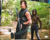 Norman Reedus And Danai Guirira Signed 11x14 The Walking Dead JSA Auth. COA
