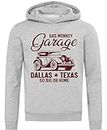 Gas Monkey Garage Dallas Texas Go Big Or Go Home Kapuzenpullover aus Baumwollmischung Grau X-Large
