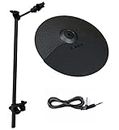 Alesis Nitro/Nitro Max 10 inch Cymbal with 22 inch Cymbal Arm/Clamp and Silverline Audio 10ft Connection Cable Bundle