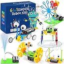 STEM Robotics Kit, 6 Set Electronic Science Experiments Projects for Kids, DIY Engineering Robotic Building Kits for Boys Ages 8-12, Robot Toys Motor for Girls to Build 7 8 9 10 11 12 + Years Old