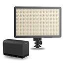DIGITEK® Bi-color LED D520WB Video Light & NP-750 Li-ion Battery with Micro USB Charging | Dimmable Light (3200k-5600k) | Compatible with Tripods, Monopods, Cameras, Table stand & Camcorder | For YouTube Video , Product Photography, Makeup shoot and more (LED D520WB COMBO)