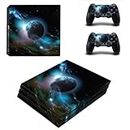 KHUSHI DECOR Blue Plant Pro 3m Skin Sticker Cover for Ps4 Pro Console and 2 Controllers