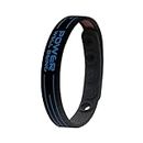 POWER IONICS Balance Bracelets for Men/Women Silicone Bracelets Black/Blue, 24cm, 5 Holes to Adjust, Fits 15-23cm Wrist Size Gift Box