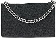 Michael Kors MK Fanny Pack Belt With Pull Chain, Black/Grey, LARGE