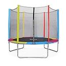 Toy Park TUV Approved New Premium 6 ft Trampoline Supports 150 kgs of Weight with Safety Enclosure for Kids & Adults