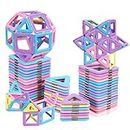 Upgraded Magnetic Tiles Toys for 3 4 5 6 7 8+ Year Old Toddlers Boys Girls, Magnetic Building Blocks Educational STEM Toys Gifts for Age 3-6 4-5 4-8 Kids Christmas Birthday