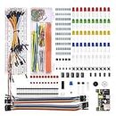 TOAPPNER Electronics Basic Component Starter Kit with Breadboard Power Supply Jumper Wires Resistors Capacitors LED Compatible with Arduino Raspberry Pi Prototype