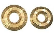 AST® Brass Burner Caps Set of 2 Suitable for all Sunflam Brand Auto Ignition Gas Stoves (1 Medium - 7.8 Cm, 1 Small - 6.8 Cm)