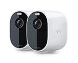 Arlo Essential Spotlight Camera| 2 Pack | Wire-Free, 1080p | Colour Night Vision, 2-Way Audio, 6-Month Battery Life, Motion Activated, Direct to WiFi, Compatible with Alexa | VMC2230-100AUS