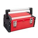 Jack Boss Metal Tool Box Steel 16" Inch Tool Organizer Box Durable Portable Tool Storage with Alum Alloy Handle Double-Lock Toolbox & Removable Tray …