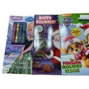 Disney Other | Christmas Coloring Activity Book Bundle New Paw Patrol Disney Frozen Santa Claus | Color: Green/Red | Size: Osg