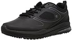 Shoes for Crews Revolution II, Women's Work Shoes, Slip Resistant, Water Resistant, Black, Medium and Wide Sizes, Black, 9.5 US