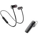 G S GOLDSTEIN STAR Attractive Sports Look Bluetooth QC10 Jogger Headset Best Use for Running & Gyming. with Hbs 730 Bluetooth Headphones,Wireless Sweatproof & Waterproof Magnetic Attraction.
