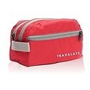 Travalate® Toiletry Bag | for Man and Women | Multipurpose | Water Resistant (Red & Grey)
