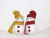 APSAMBR-4 PCS Christmas Snowman Hanging Doll Exclusive for Home Christmas Tree Decorations Children's Gift Tiny Toy Random Color