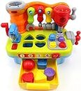 Toys for 2 Year Old Boy, Kids Tool Bench Toys for 1 Year Old Boys Musical Toddler Workbench Toy 12 18 Months with Shape Sorter, Sounds & Lights, Educational Toys Gifts for Baby Boys Girls Age 2 3