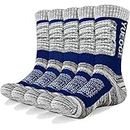 YUEDGE Men's 5 Pairs Athletic Socks Breathable Cushion Comfortable Casual Crew Socks Multi Performance Wicking Workout Sports Socks for Outdoor Recreation Trekking Climbing Camping Hiking
