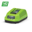 GreenWorks 40V Charger (SAA Plug) charges both 2.0Ah and 4.0Ah 40V batteries